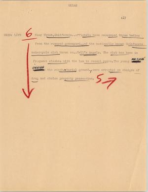 Primary view of object titled '[News Script: Ukiah]'.