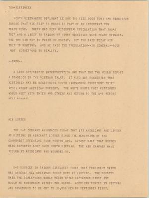 Primary view of object titled '[News Script: The Kissinger]'.