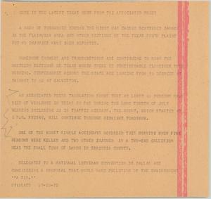 Primary view of object titled '[News Script: Associated press]'.