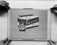 Photograph: [Slide for Falstaff beer in cans]