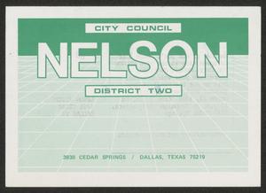 Primary view of object titled '[Postcard from Bill Nelson campaign]'.