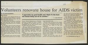 Primary view of object titled '[Clipping: Volunteers renovate house for AIDS victim]'.