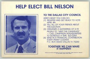Primary view of object titled 'Help Elect Bill Nelson'.
