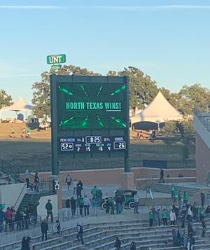 Primary view of object titled '[UNT vs. UTEP Score Board]'.