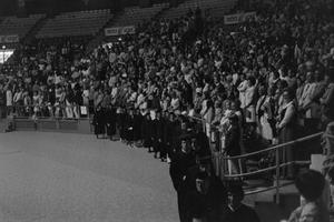Primary view of object titled '[Photograph of the audience at Byrd Williams IV's graduation ceremony]'.