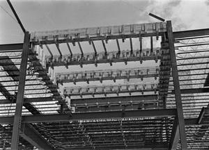 Primary view of object titled '[Photograph of a building being constructed, 3]'.