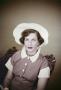 Photograph: [Photograph of Doris Stiles Williams posing in white hat, 7]