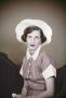 Photograph: [Photograph of Doris Stiles Williams posing in white hat, 5]