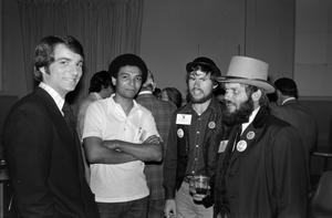 Primary view of object titled '[Doug Vair, Willie Monroe, and others at KXAS Party]'.