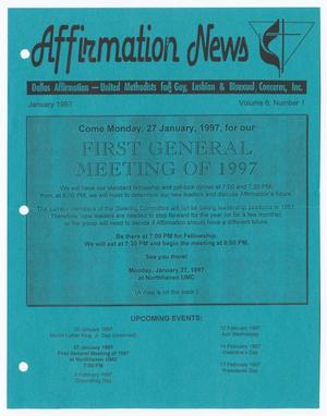 Primary view of object titled 'Affirmation News, Volume 6, Number 1, January 1997'.