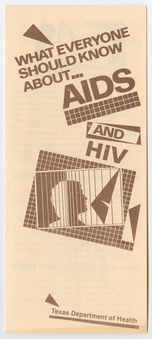Primary view of object titled 'What everyone should know about AIDS and HIV'.