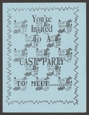 Primary view of object titled '[Cast Party invitation]'.
