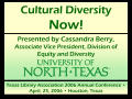 Presentation: [Cultural Diversity Now! presentation]
