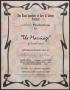 Pamphlet: [Flyer: The Marriage]