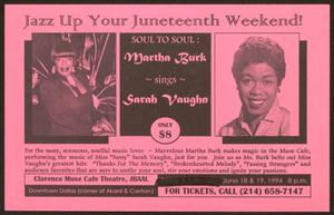 Primary view of object titled '[Flyer: Jazz Up Your Juneteenth Weekend]'.