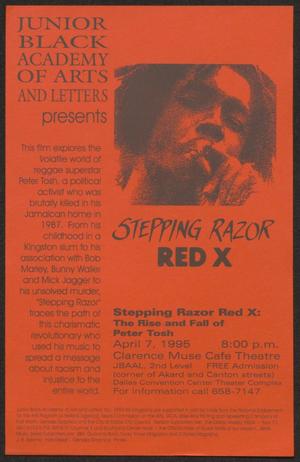Primary view of object titled '[Flyer: Stepping Razor Red X]'.