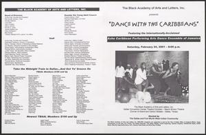 Primary view of object titled '[Program: Dance with the Caribbeans]'.