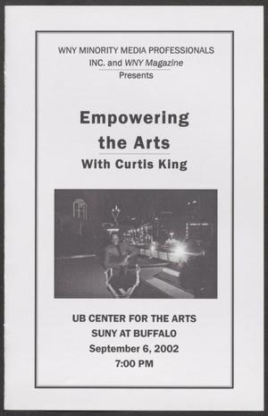 Primary view of object titled '[Program: Empowering the Arts with Curtis King]'.