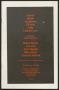 Pamphlet: [Program: Ninth Annual Black Music and the Civil Rights Movement Conc…