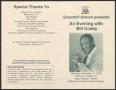 Pamphlet: [Program: An Evening with Bill Cosby]