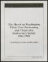 Pamphlet: [Presentation: The March on Washington Thirty Year Performing and Vis…