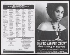 Primary view of object titled '[Program: The Pink Elephant Concert]'.