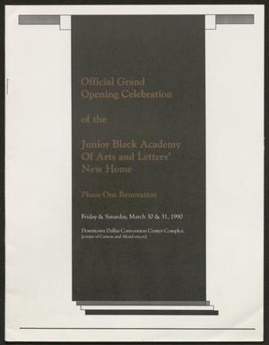 Primary view of object titled '[Program: Official Grand Opening Celebration]'.