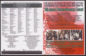 Primary view of object titled '[Program: 16th Annual Christmas/Kwanzaa Concert]'.