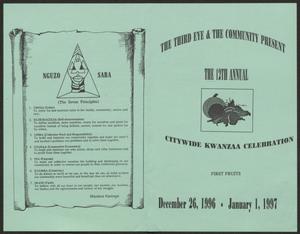 Primary view of object titled '[Program: 12th Annual Citywide Kwanzaa Celebration]'.