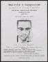 Pamphlet: [Flyer: Malcolm X Symposium]