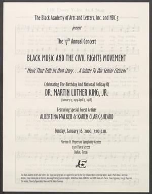 Primary view of object titled '[Program: Black Music and the Civil Rights Movement]'.