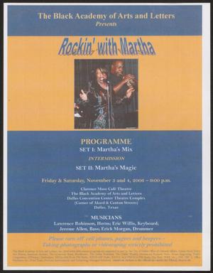 Primary view of object titled '[Program: Rockin' With Martha]'.