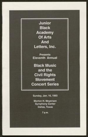 Primary view of object titled '[Program: Black Music and the Civil Rights Movement Concert Series]'.