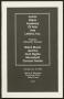 Pamphlet: [Program: Black Music and the Civil Rights Movement Concert Series]