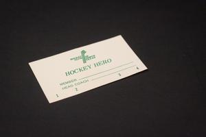 Primary view of object titled '[Hockey Hero card]'.