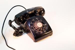 Primary view of object titled '[Black rotary phone]'.