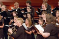 Photograph: [French horn and choir at Choral Fest 2007]