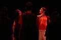 Primary view of [UNT Antigone actor being held by his throat]
