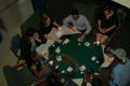 Photograph: [Students and game table from above at UNT Casino Night]