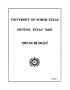 Book: [University of North Texas Budget: 1993-1994]