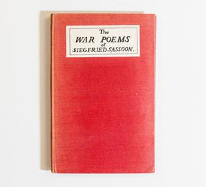 Primary view of object titled '[The War Poems of Siegfried Sassoon, cover]'.