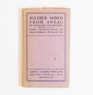 Primary view of object titled '[Soldier Songs from Anzac, cover]'.