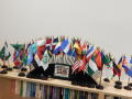Photograph: [Flag display in Multicultural Center]