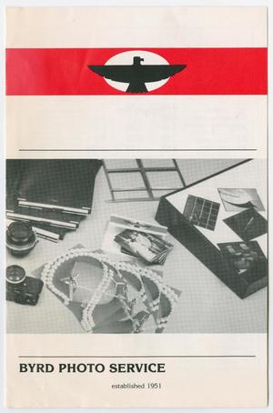 Primary view of object titled '[Byrd Photo Service pamphlet]'.