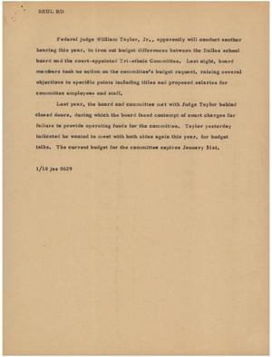 Primary view of object titled '[News Script: School buidling]'.