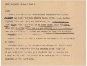 Primary view of object titled '[News Script: International conference on vietnam]'.