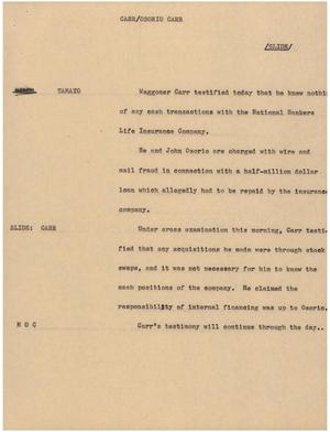 Primary view of object titled '[News Script: Carr/Osorio Carr]'.