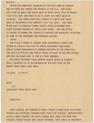 Primary view of object titled '[News Script: POWs]'.