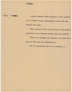 Primary view of object titled '[News Script: Kicker]'.