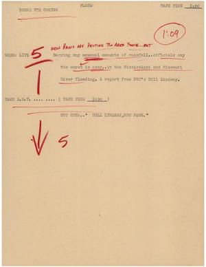 Primary view of object titled '[News Script: Flood]'.